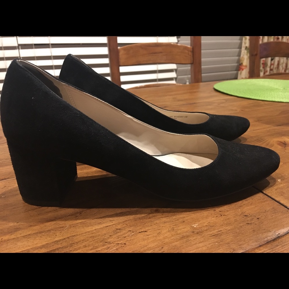 Cole Haan, Black Suede Heels, Size 9